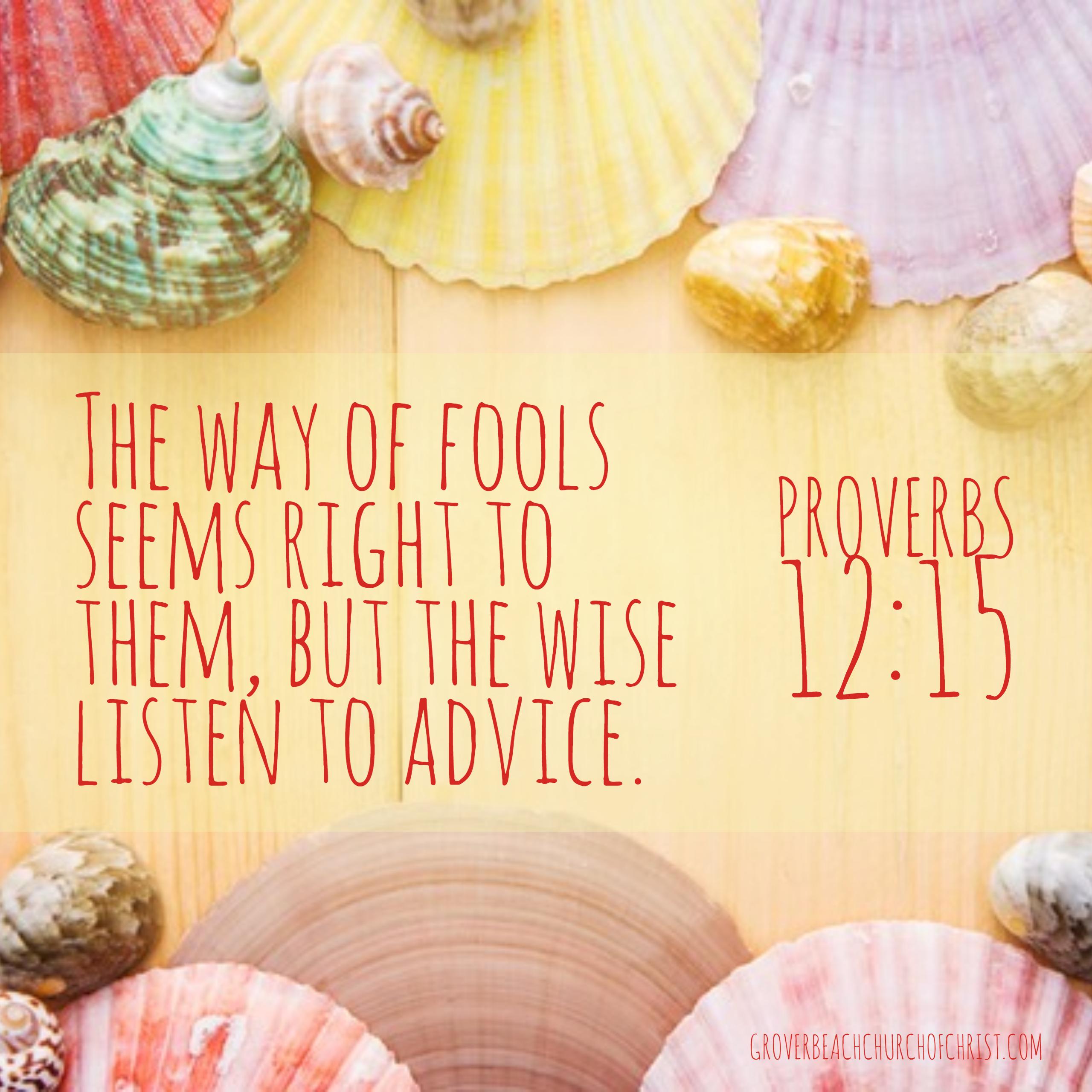 Proverbs 12-15 The way of fools