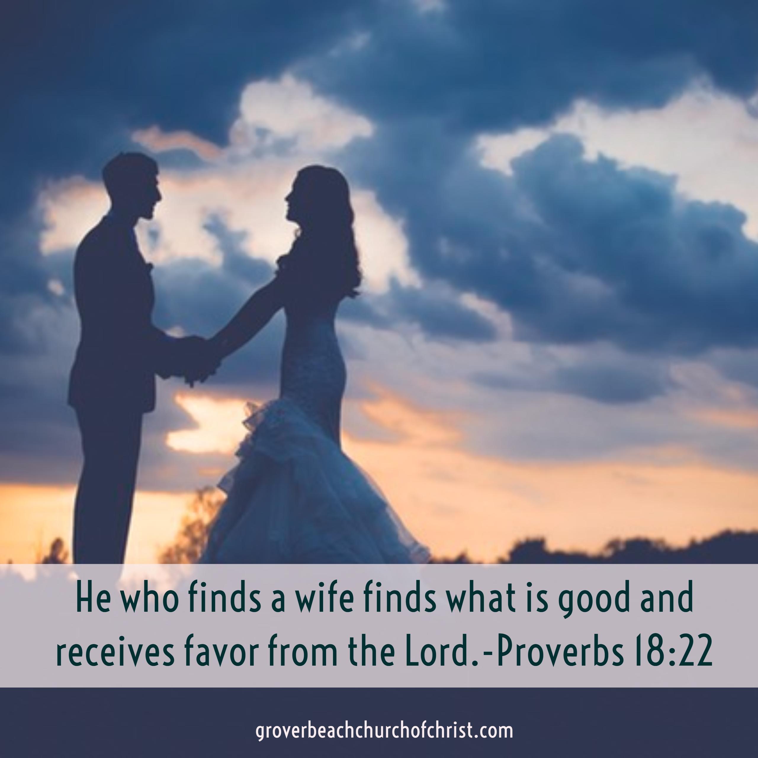 Proverbs 18-22 He who finds a wife