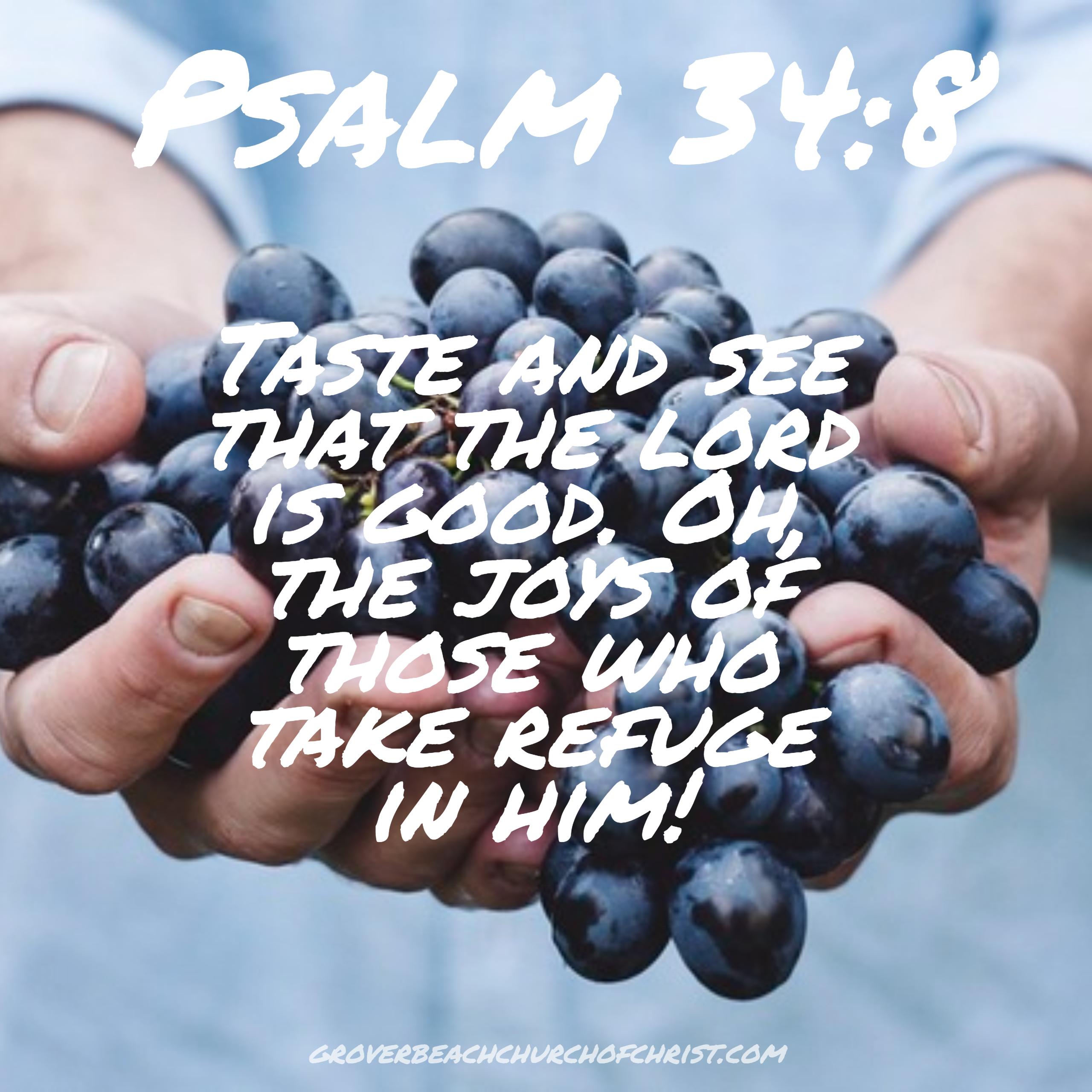 Psalm 34:8 Taste and see